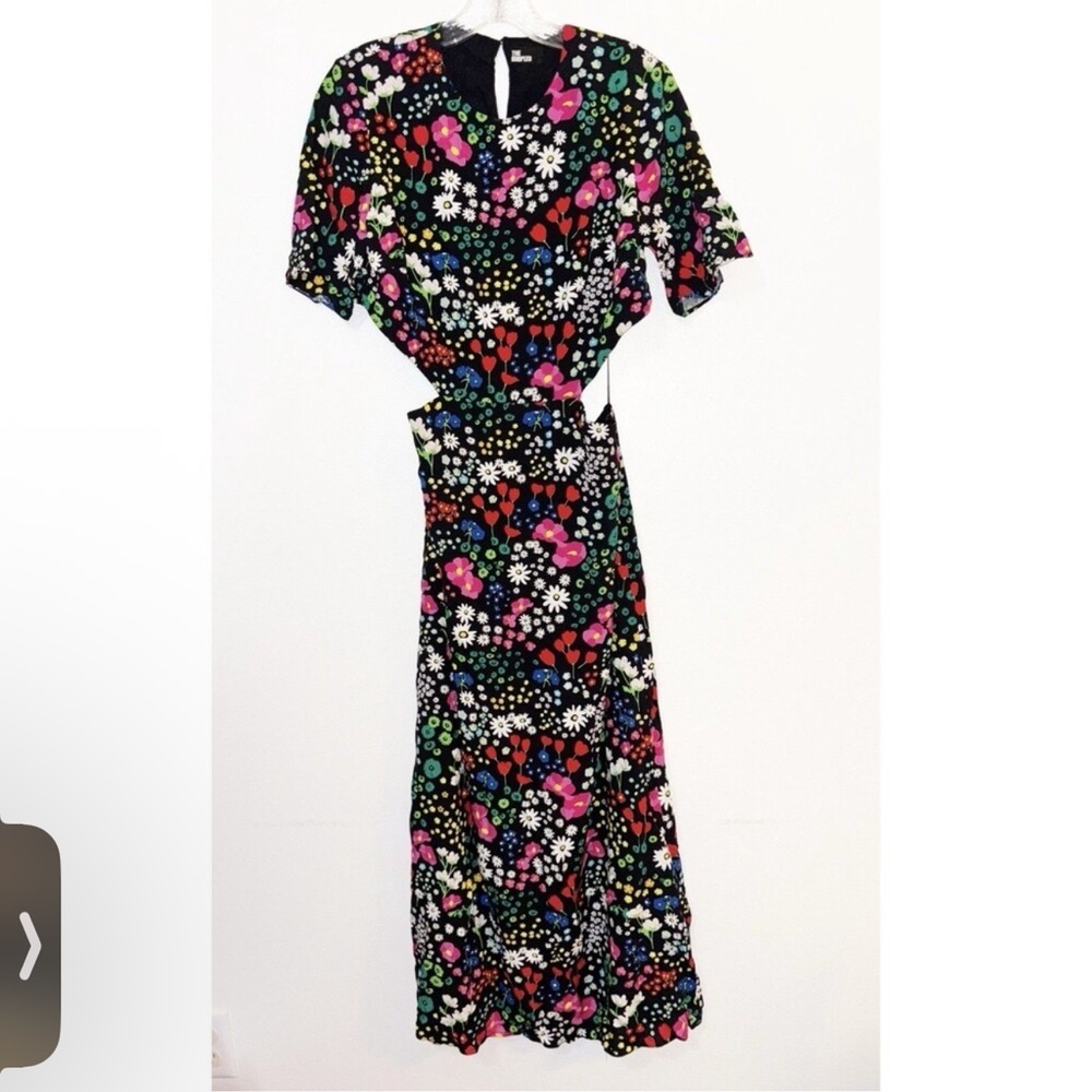 The kooples Floral Multi-Color Women's dress with a back cut out - Picture 3 of 3